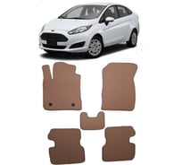 Ковры в салон автомобиля Eva Smart ford fiesta vi седан 2012 - 2019 эва сота чёрные c серой окантовкой 2202-B5B1-S