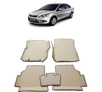 Ковры в салон автомобиля Eva Smart ford focus ii вариант макси 3d 2005 - 2011 эва сота коричневые c красной окантовкой 2841-A6A7-S