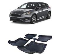 Ковры в салон автомобиля Eva Smart ford focus iii 2011 - 2019 эва сота коричневые c черной окантовкой 1196-A6B5-S