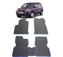 Ковры в салон автомобиля Eva Smart ford fusion 2002 - 2012 эва сота серые c синей окантовкой 1198-B1B2-S