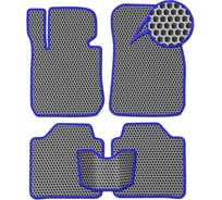 Ковры в салон автомобиля Eva Smart ford kuga i 2008 - 2012 эва сота серые c синей окантовкой 2405-B1B2-S