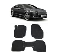 Ковры в салон автомобиля Eva Smart для ford mondeo v 2015 -, эва сота, коричневые c черной окантовкой 1208-A6B5-S