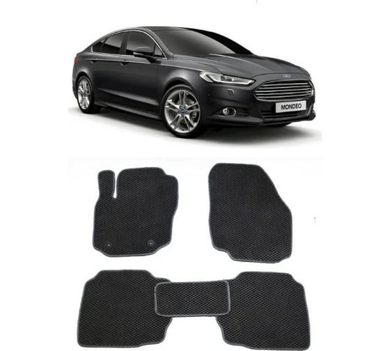 Ковры в салон автомобиля Eva Smart для ford mondeo v 2015 -, эва сота, бежевые c красной окантовкой 1208-A1A7-S 1