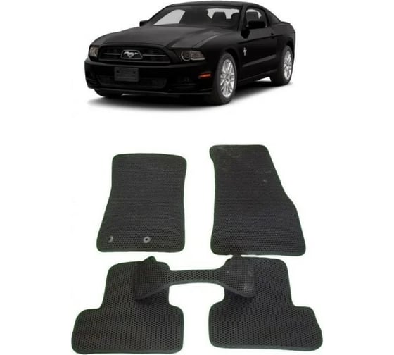 Ковры в салон автомобиля Eva Smart для ford mustang 2011 - 2014, эва сота, бежевые c бежевой окантовкой 2646-A1A1-S 1