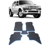Ковры в салон автомобиля Eva Smart для ford ranger ll 2006 - 2011, эва сота, чёрные c серой окантовкой 1210-B5B1-S