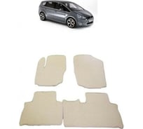 Ковры в салон автомобиля Eva Smart для ford s-max i минивэн 5мест 2006 - 2010, эва сота, коричневые c синей окантовкой 2754-A6B2-S