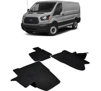 Ковры в салон автомобиля Eva Smart для ford transit 2014 -, эва сота, чёрные c серой окантовкой 2373-B5B1-S