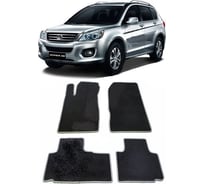 Ковры в салон автомобиля Eva Smart для great wall hover (h6) 2011 - 2017, эва сота, серые c черной окантовкой 1232-B1B5-S