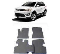 Ковры в салон автомобиля Eva Smart для great wall hover м4 кроссовер 2013-2016, эва сота, серые c черной окантовкой 2195-B1B5-S