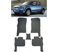 Ковры в салон автомобиля Eva Smart для great wall wingle 3 2006-2012, эва сота, черные c синей окантовкой 3543-B5B2-S