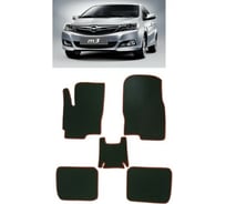Ковры в салон автомобиля Eva Smart для haima m3 2014-2017, эва сота, бежевые c синей окантовкой 3480-A1B2-S