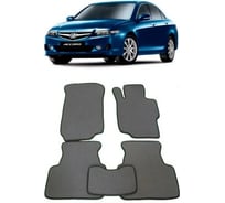 Ковры в салон автомобиля Eva Smart для honda accord vii правый руль 2003-2008, эва сота, бежевые c красной окантовкой 2216-A1A7-S