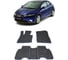 Ковры в салон автомобиля Eva Smart для honda civic viii хэтчбек 2006-2012, эва сота, бежевые c синей окантовкой 2255-A1B2-S 1