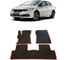 Ковры в салон автомобиля Eva Smart для honda civic ix седан рестайлинг 2013-2016, эва сота, бежевые c синей окантовкой 2020-A1B2-S 1