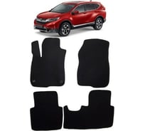 Ковры в салон автомобиля Eva Smart для honda cr-v v 2016-эва сота, черные c черной окантовкой 2442-B5B5-S