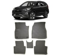 Ковры в салон автомобиля Eva Smart для honda cr-v v вариант макси 3d 2016-эва сота, коричневые c бежевой окантовкой 3614-A6A1-S