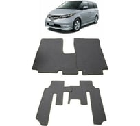 Ковры в салон автомобиля Eva Smart для honda elysion 2004-2006, эва сота, коричневые c черной окантовкой 2830-A6B5-S