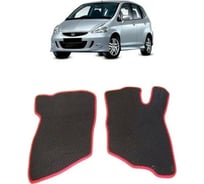 Ковры в салон автомобиля Eva Smart для honda fit (jazz) gd правый руль 2001-2007, эва сота, черные c красной окантовкой 2651-B5A7-S