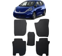 Ковры в салон автомобиля Eva Smart для honda fit iii правый руль 2013-эва сота, бежевые c красной окантовкой 2687-A1A7-S