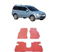 Ковры в салон автомобиля Eva Smart для honda hrv i 5дв правый руль 1998-2006, эва сота, черные c красной окантовкой 2337-B5A7-S