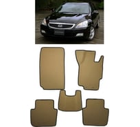 Ковры в салон автомобиля Eva Smart для honda inspire iv правый руль 2003-2005, эва сота, коричневые c серой окантовкой 3330-A6B1-S
