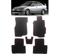 Ковры в салон автомобиля Eva Smart для honda integra iii правый руль рестайлинг 1995-2001, эва сота, коричневые c бежевой окантовкой 2385-A6A1-S