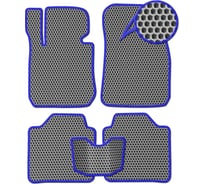 Ковры Eva Smart в салон автомобиля honda pilot ii 5мест 2008 - 2015 эва сота серые c синей окантовкой 1266-B1B2-S