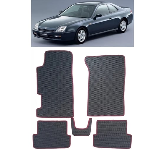 Ковры Eva Smart в салон автомобиля honda prelude v 1996 - 2001 эва сота серые c серой окантовкой 3208-B1B1-S