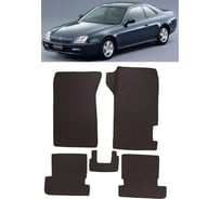 Ковры Eva Smart в салон автомобиля honda prelude v правый руль 1996 - 2001 эва сота коричневые c черной окантовкой 3509-A6B5-S