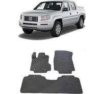 Ковры Eva Smart в салон автомобиля honda ridgeline пикап 2005 - 2009 эва сота серые c синей окантовкой 1269-B1B2-S