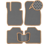 Ковры Eva Smart в салон автомобиля honda stream l 7мест 2000 - 2003 эва сота серые c бежевой окантовкой 3347-B1A1-S