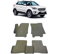 Ковры Eva Smart в салон автомобиля hyundai creta i 2016 - 2021 эва сота коричневые c синей окантовкой 2107-A6B2-S
