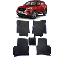 Ковры Eva Smart в салон автомобиля hyundai creta i вариант макси 3d 2016 - 2021 эва сота серые c серой окантовкой 2924-B1B1-S