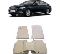 Ковры Eva Smart в салон автомобиля hyundai genesis ll 2013 - 2016 эва сота чёрные c серой окантовкой 2276-B5B1-S
