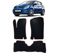 Ковры Eva Smart в салон автомобиля hyundai i20 2008 - 2014 эва сота коричневые c серой окантовкой 1280-A6B1-S