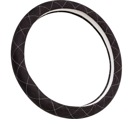 Оплетка A2DM алькантара, М размер, спонж, черный, белый ромб 107720