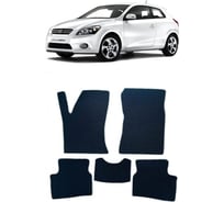 Ковры Eva Smart в салон автомобиля kia ceed i 3дв хэтчбек 2006 - 2012 эва сота коричневые c бежевой окантовкой 1340-A6A1-S