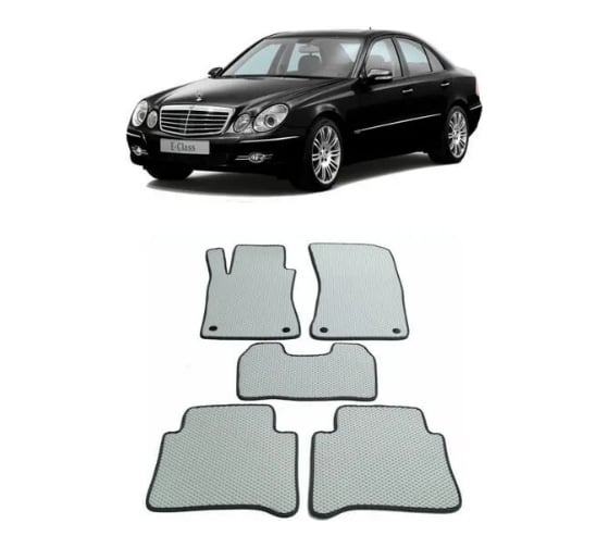 Ковры Eva Smart в салон автомобиля mercedes-benz е-класс iii (w211) 2002 - 2009 эва сота бежевые c серой окантовкой 1492-A1B1-S