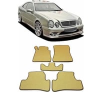 Ковры Eva Smart в салон автомобиля mercedes-benz сlk-класс i (w208) 1997 - 2003 эва сота чёрные c коричневой окантовкой 1485-B5A6-S