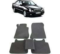 Ковры Eva Smart в салон автомобиля mercedes-benz е-класс ii (w210) 1995 - 2003 эва сота чёрные c синей окантовкой 1489-B5B2-S