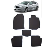Ковры Eva Smart в салон автомобиля toyota caldina (t240) правый руль 2002 - 2007 эва сота чёрные c серой окантовкой 2038-B5B1-S