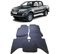 Ковры Eva Smart в салон автомобиля toyota hilux vii 2005 - 2015 эва сота коричневые c красной окантовкой 1813-A6A7-S