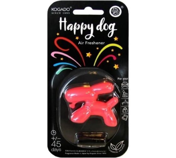 Полимерный ароматизатор Eikosha Kogado Happy Dog на кондиционер Lucky Fairy 3303 1772076