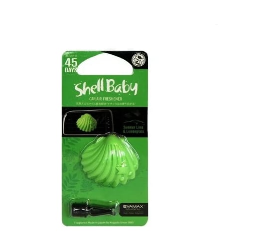 Полимерный ароматизатор Eikosha Kogado Shell Baby на кондиционер Summer Lime&Lemongrass 3246 1764211