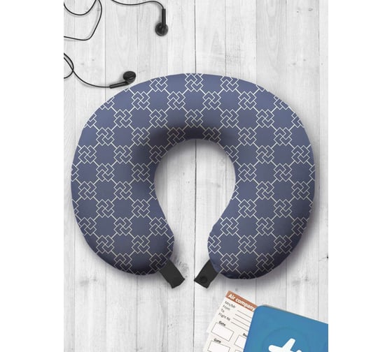 Туристическая дорожная подушка для путешествий в самолете/машине AMBESONNE геометрическое крепление trp_30705 1