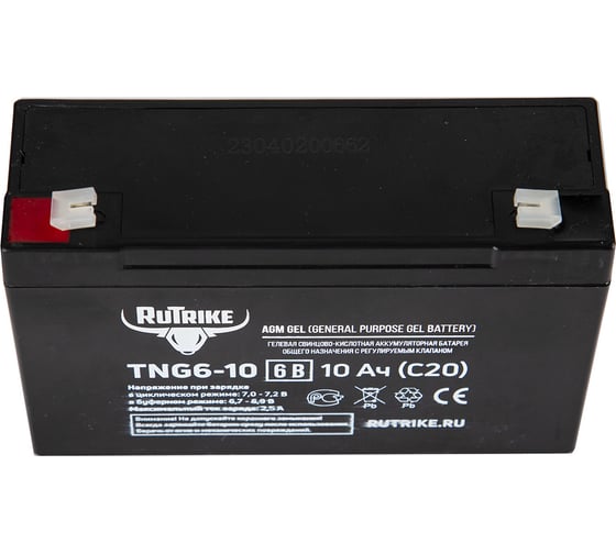 Аккумуляторная батарея Rutrike TNG6-10 6V10A/H C20 023984 1