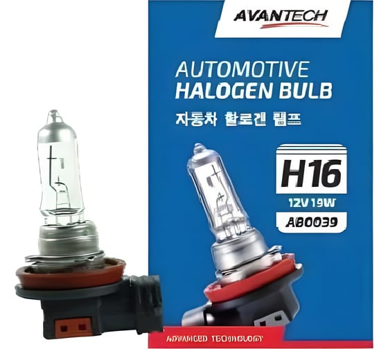 Лампа головного света Avantech H16 12V 19W арт. AB0039 131309 1