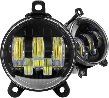 Противотуманные светодиодные автомобильные фары LEDZILLA Лада Приора, 50Вт 9-32В, противотуманки, дхо для авто, LED ПТФ, 2 шт 2170-50W