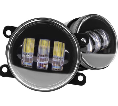 Противотуманные фары светодиодные автомобильные LEDZILLA универсальные с регулировкой, 30Вт 9-32В ДХО лед ПТФ на авто противотуманки, 2 шт 2190-LED