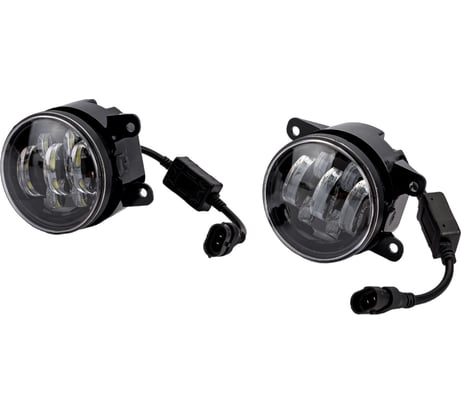 Противотуманные светодиодные автомобильные фары LEDZILLA универсальные с регулировкой, 70Вт 9-32В ДХО лед, ПТФ на авто противотуманки, 2 шт 2190-70W